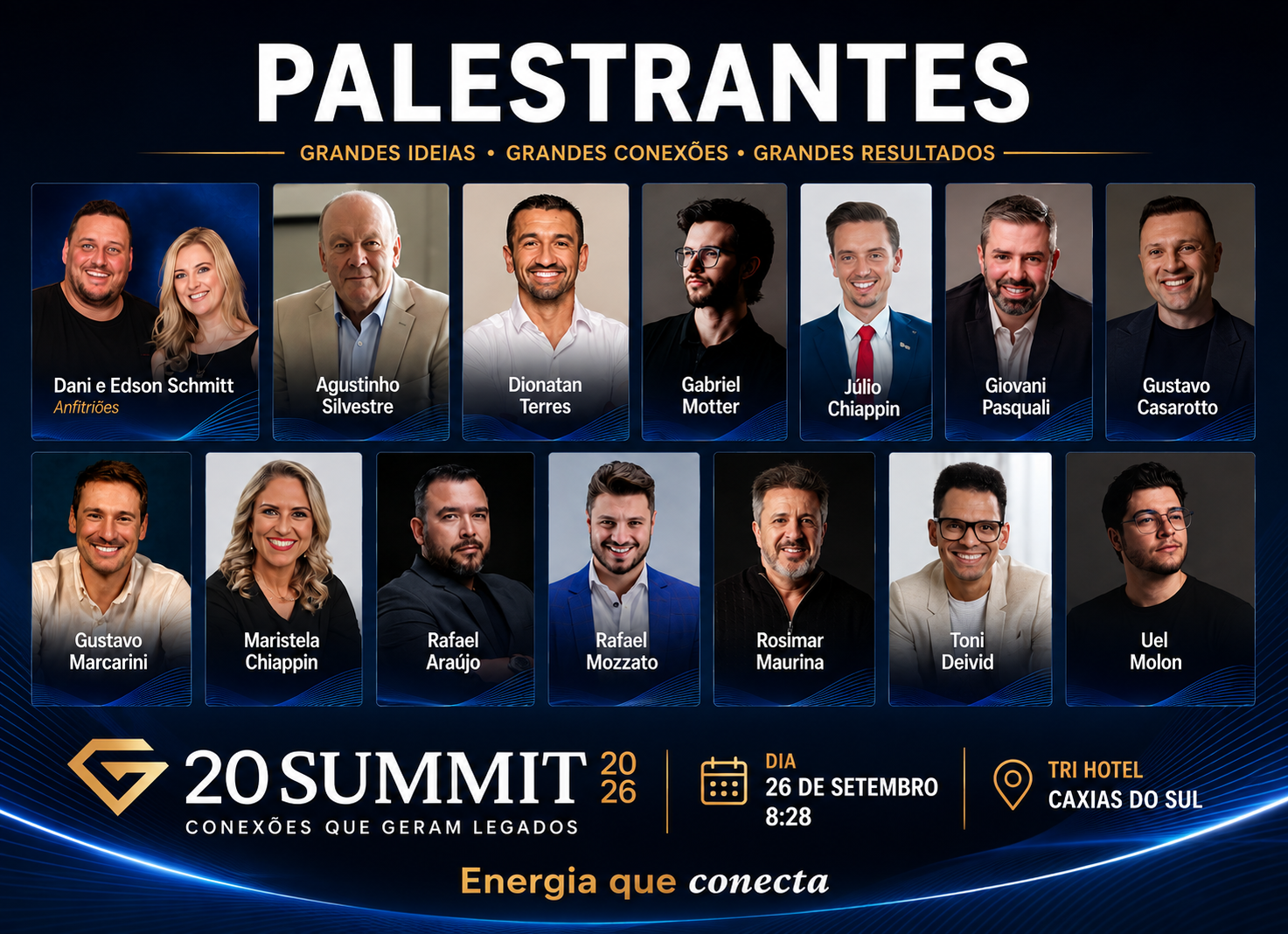 G20 SUMMIT 2026 26 de Setembro das 8:58 às 18:58 Local: Tri Hotel Executive Caxias do Sul/RS